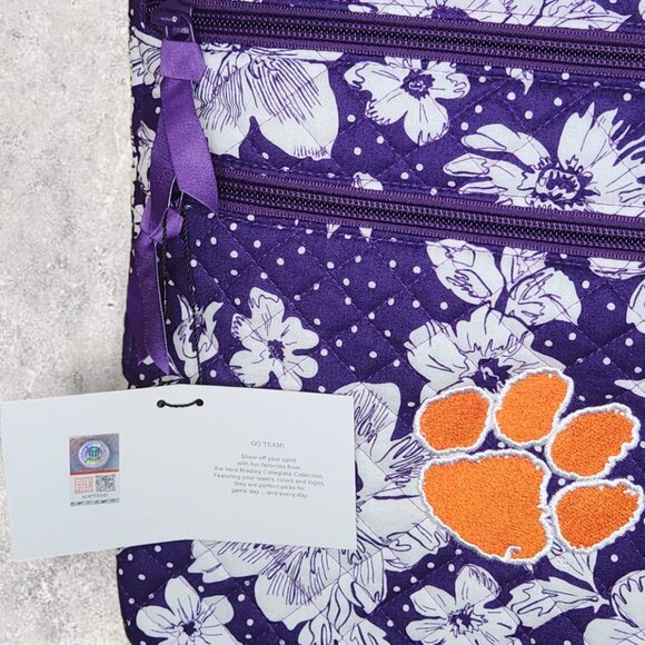 Vera Bradley Collegiate Crossbody - Clemson University - NWT - Purple - Picture 5 of 8